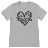 Leopard Print Tennessee Heart T-Shirt