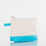 Heavyweight Canvas Cosmetic Bag - Turquoise