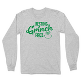 Resting Grinch Face Christmas Long Sleeve T-Shirt