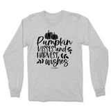 Pumpkin Kisses and Harvest Wishes Fall Long Sleeve T-Shirt