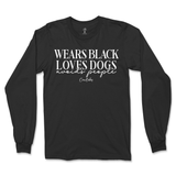 Wears Black, Loves Dogs, Avoids People Long Sleeve T-Shirt