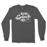 Resting Grinch Face Christmas Long Sleeve T-Shirt