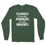 Flannels, Hayrides, Pumpkins, Sweaters, Bonfires Fall Long Sleeve T-Shirt