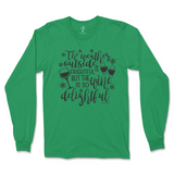 Weather Is Frightful, Wine is Delightful Long Sleeve T-Shirt