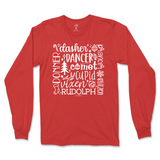 Santa's Reindeer Christmas Long Sleeve T-Shirt