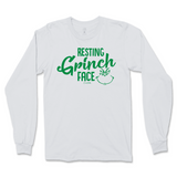 Resting Grinch Face Christmas Long Sleeve T-Shirt