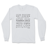 Fall Words Long Sleeve T-Shirt