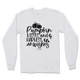 Pumpkin Kisses and Harvest Wishes Fall Long Sleeve T-Shirt