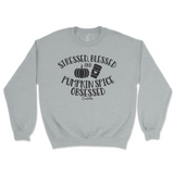 Stressed, Blessed, and Pumpkin Spice Obsessed Fall Sweatshirt