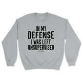 In My Defense I was Left Unsupervised Sweatshirt