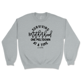 Surviving Motherhood One Meltdown At A Time Sweatshirt