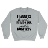 Flannels, Hayrides, Pumpkins, Sweaters, Bonfires Fall Sweatshirt