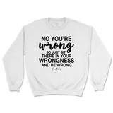 Just Sit There In Your Wrongness Sweatshirt