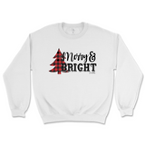 Merry and Bright Buffalo Plaid Tree Christmas Sweatshirt