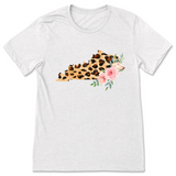 Leopard Watercolor Floral Kentucky T-Shirt