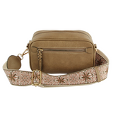 Penny Boho Guitar Strap Crossbody Bag - Mocha