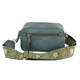 Penny Boho Guitar Strap Crossbody Bag - Denim