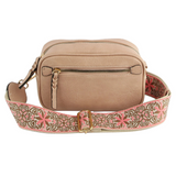 Penny Boho Guitar Strap Crossbody Bag - Blush