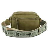 Penny Boho Guitar Strap Crossbody Bag - Sage