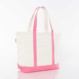 Medium Heavyweight Canvas Tote - Coral