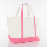 Large Heavyweight Canvas Tote - Coral