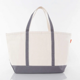 Large Heavyweight Canvas Tote - Gray