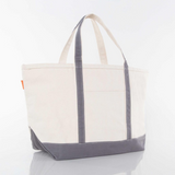 Large Heavyweight Canvas Tote - Gray