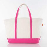 Large Heavyweight Canvas Tote - Hot Pink