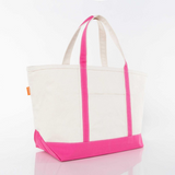 Large Heavyweight Canvas Tote - Hot Pink