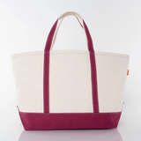 Large Heavyweight Canvas Tote - Maroon