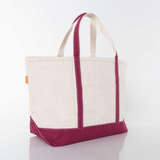 Large Heavyweight Canvas Tote - Maroon