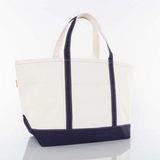 Large Heavyweight Canvas Tote - Navy Blue