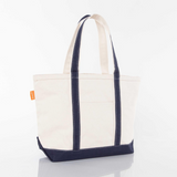 Medium Heavyweight Canvas Tote - Navy Blue