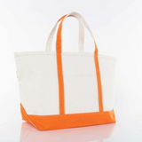 Large Heavyweight Canvas Tote - Orange