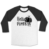 Hello Pumpkin Fall Raglan