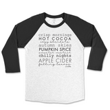 Fall Words Raglan