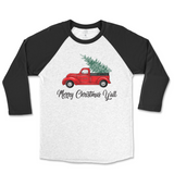 Merry Christmas Y'all Truck Raglan