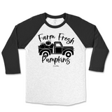 Farm Fresh Pumpkin Truck Fall Raglan