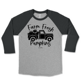 Farm Fresh Pumpkin Truck Fall Raglan