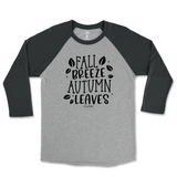 Fall Breeze Autumn Leaves Fall Raglan