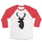 Merry And Bright Deer Christmas Raglan