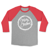 Merry Christmas Wreath Raglan