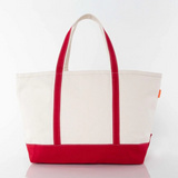 Large Heavyweight Canvas Tote - Red