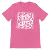 Love Leopard Print Valentine's Day T-Shirt