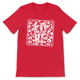 Love Leopard Print Valentine's Day T-Shirt