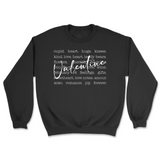 Valentine Words Valentine's Day Sweatshirt