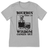 Bourbon Goes In Wisdom Comes Out T-Shirt