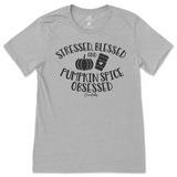 Stressed, Blessed, and Pumpkin Spice Obsessed Fall T-Shirt