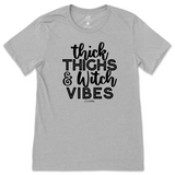 Thick Thighs and Witch Vibes Halloween T-Shirt