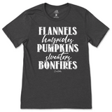 Flannels, Hayrides, Pumpkins, Sweaters, Bonfires Fall T-Shirt